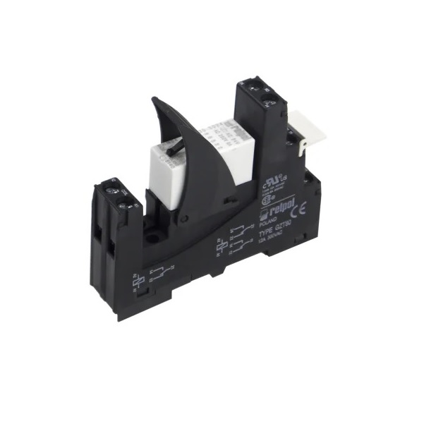 Mini relè 12Vac 16A con zoccolo 2NA